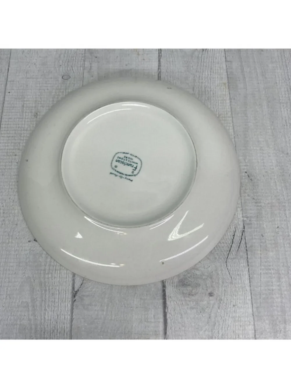 60's Franciscan MERRY-GO-ROUND Japan Gray Pink Border China Salad Plates Set 4